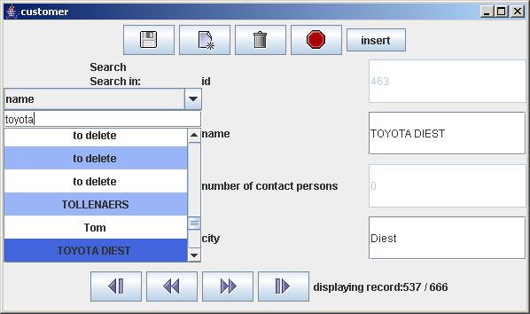 Search controls